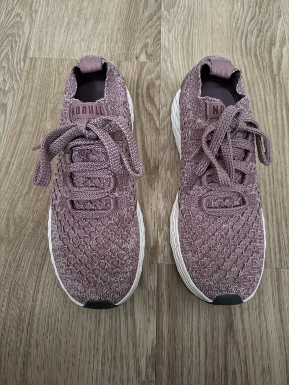 NOBULL Knit Trainers in Mauve Pink Heather - excellent condition!